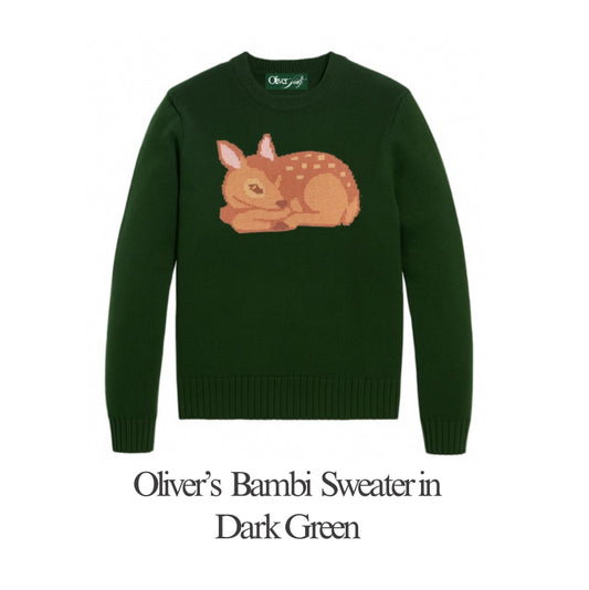 Bambi Knit Sweater in Dark Polo Green | Preorder Only