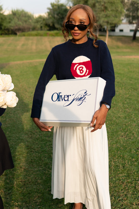 8 ball Knit Sweater in Navy Blue | Preorder Only