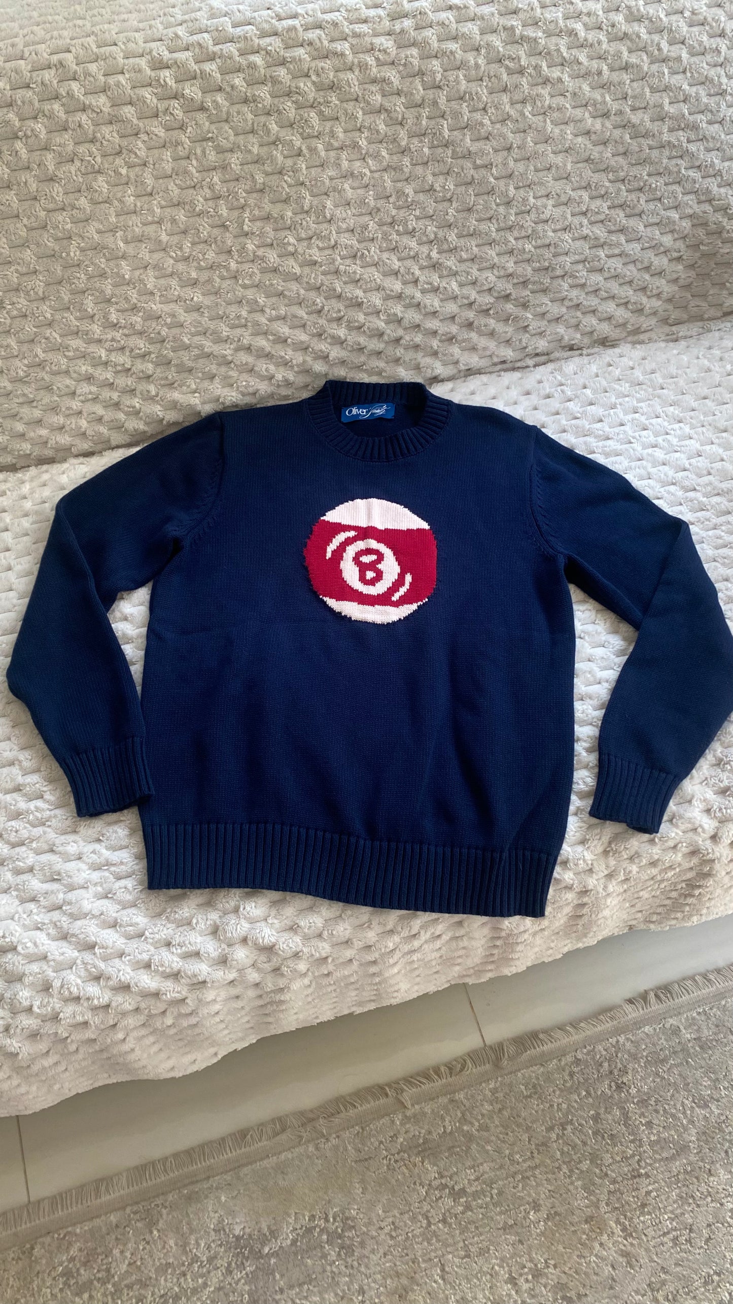 8 ball Knit Sweater in Navy Blue | Preorder Only