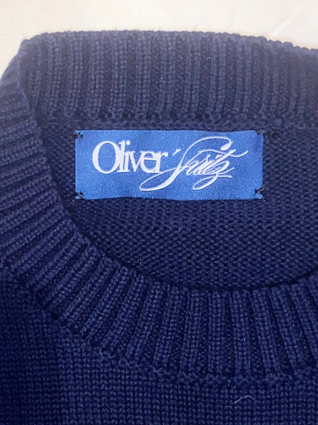 Martini Knit Sweater in Navy Blue