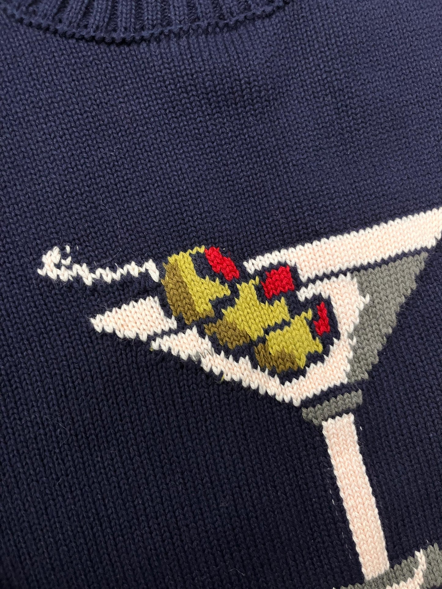 Martini Knit Sweater in Navy Blue