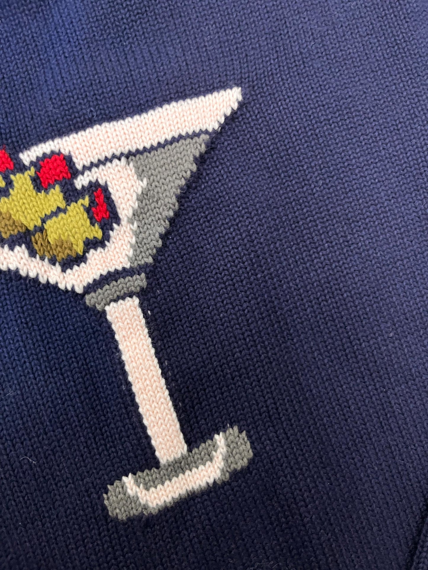 Martini Knit Sweater in Navy Blue