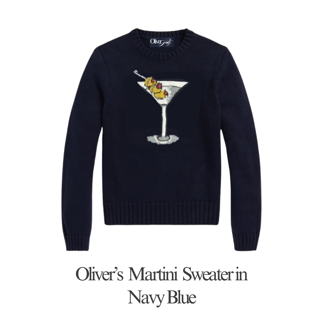 Knit Sweater in Navy Blue